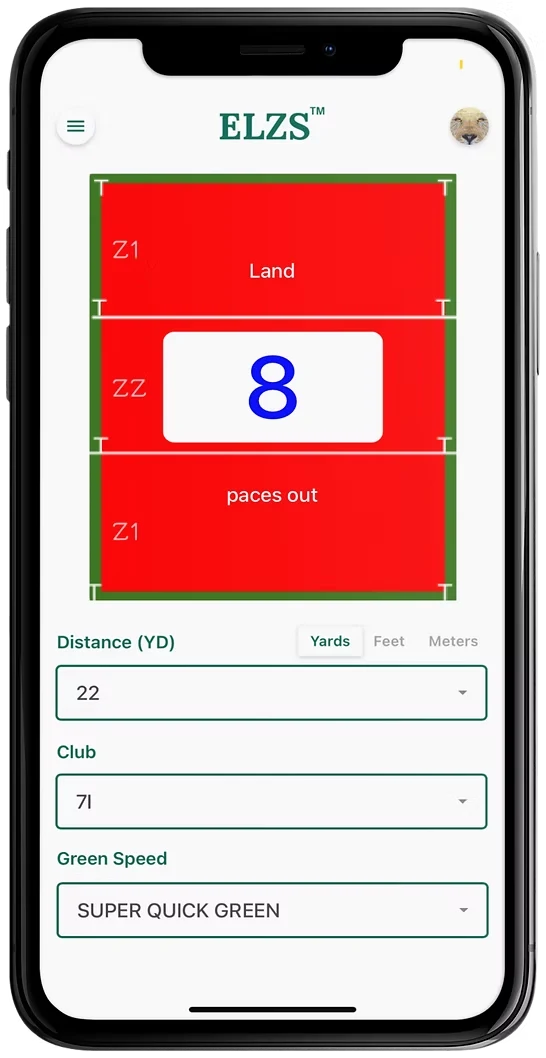 ELZS app calculator displaying the red carpet landing zone